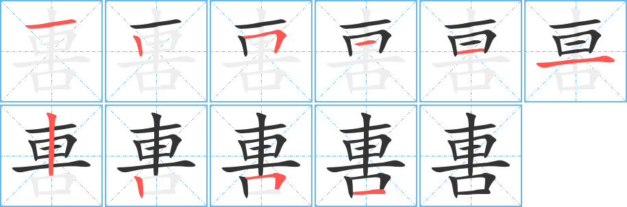 軎的筆順筆畫(huà)