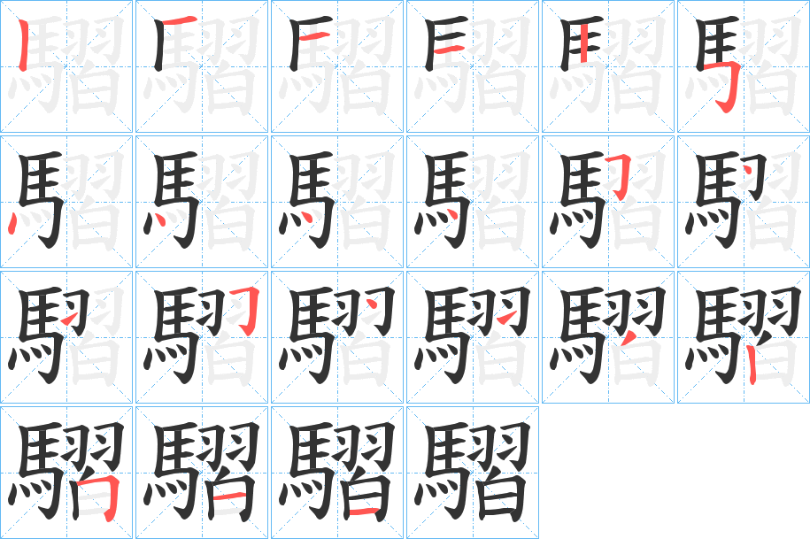 騽的筆順筆畫