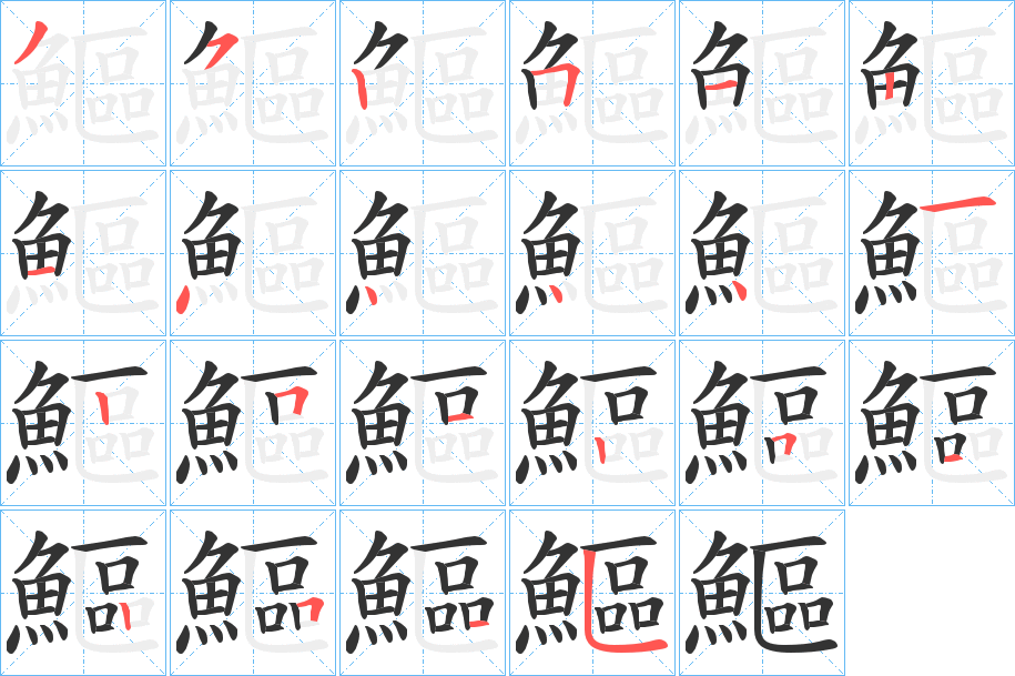 鰸的筆順筆畫