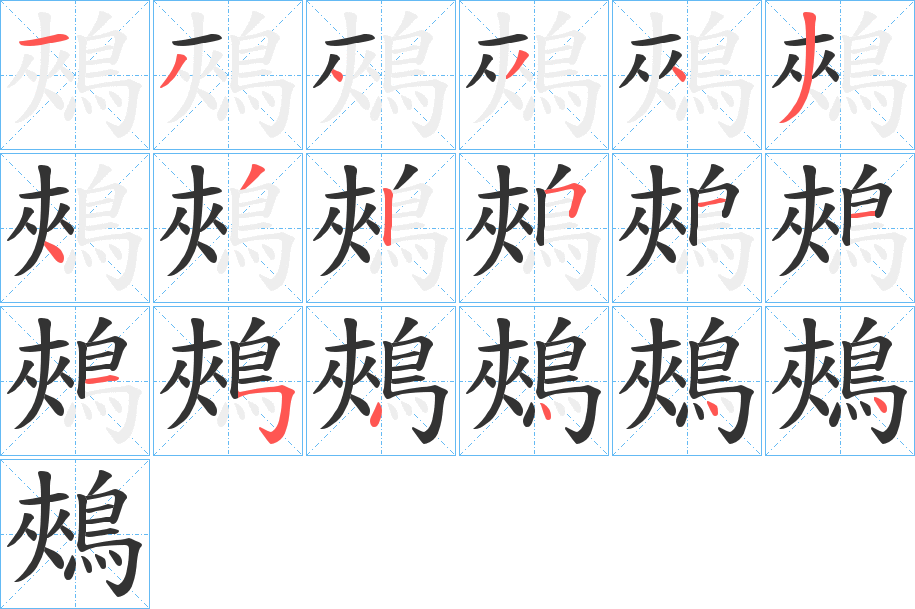 鵊的筆順筆畫(huà)